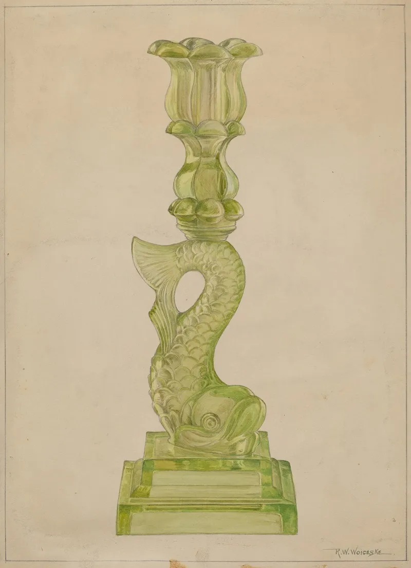 Candlestick 135 by Ronau William Woiceske - Canvas Print