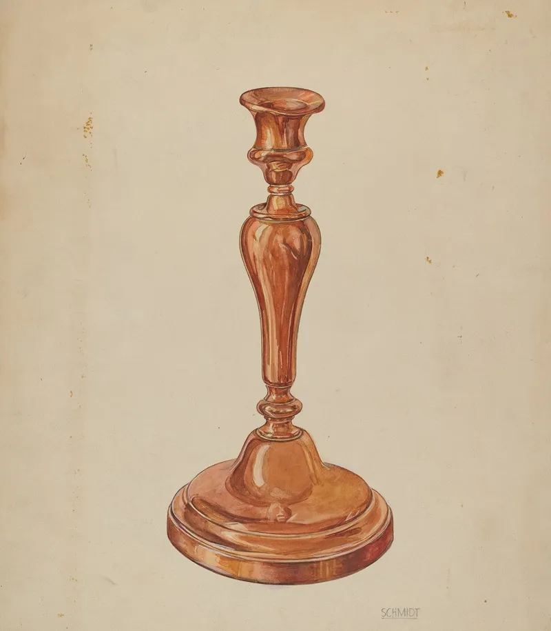Candlestick 143 by William Schmidt - Canvas Print