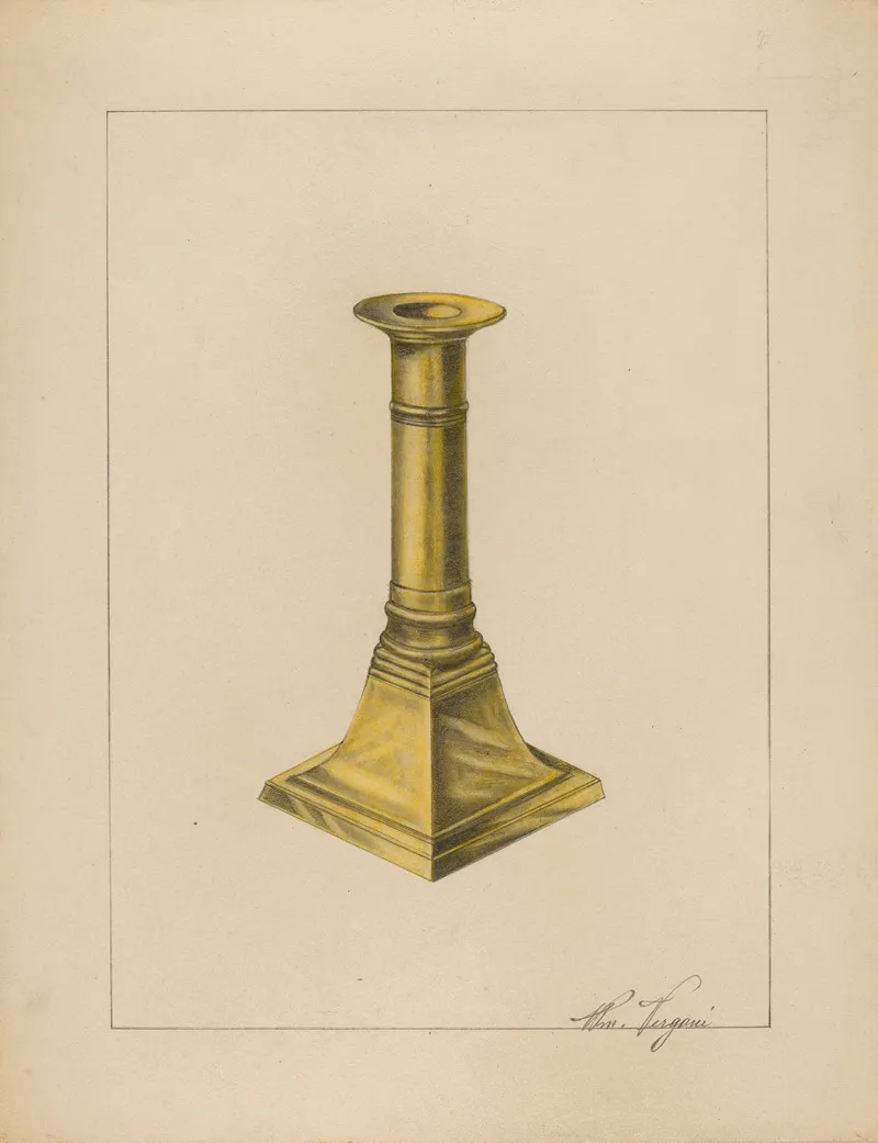 Candlestick 144 by William Vergani - Canvas Print