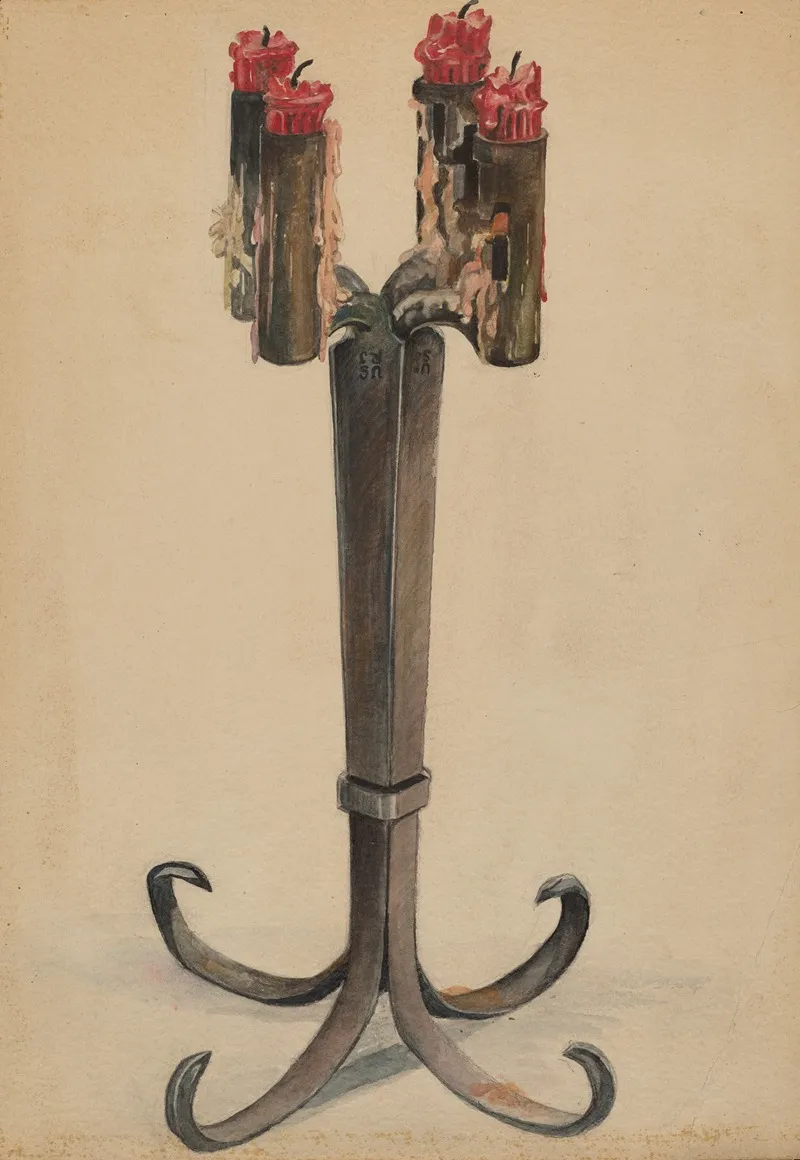 Candlestick 18 by Cecily Edwards - Canvas Print