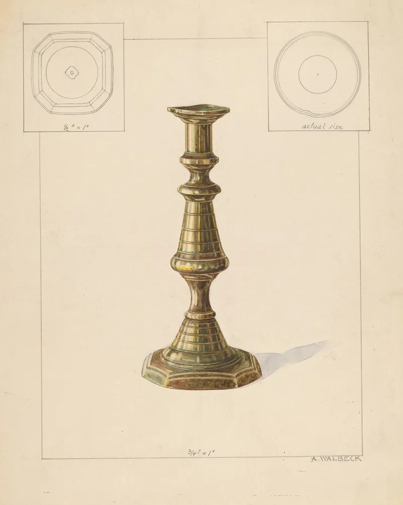 Candlestick 2 by Alfred Walbeck - Canvas Print