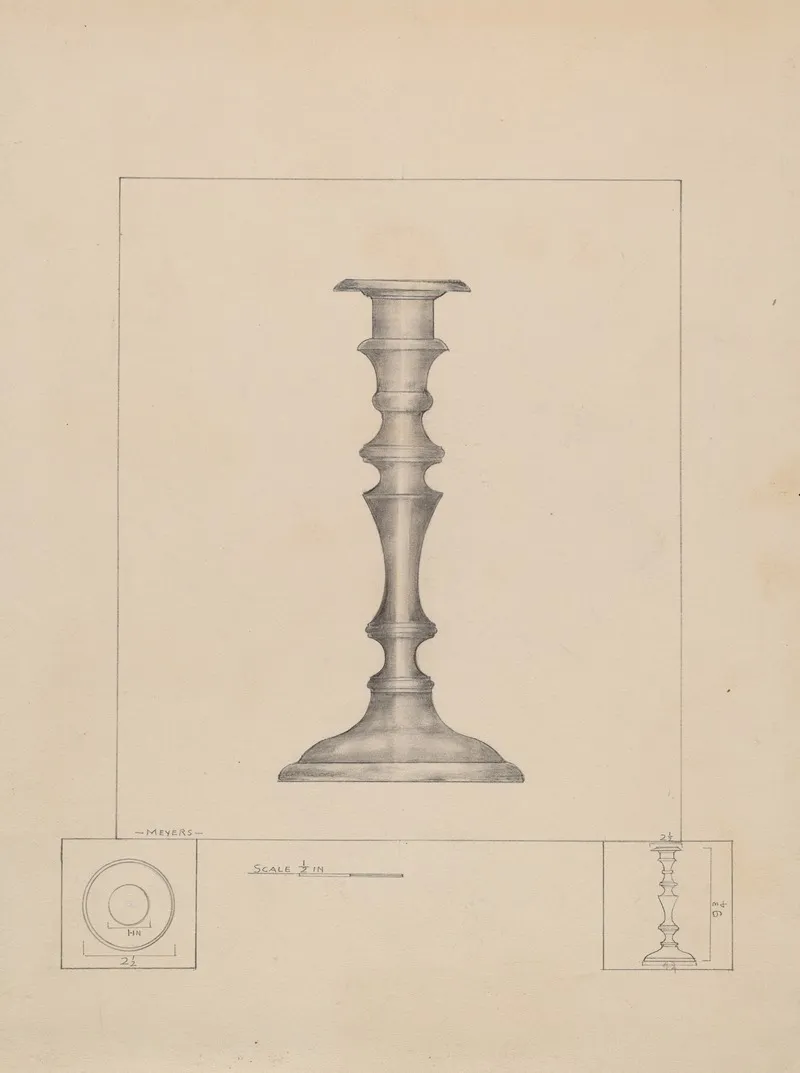 Candlestick 51 by Henry Meyers - Canvas Print