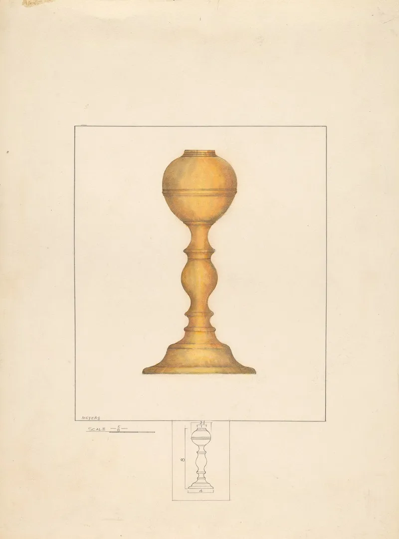 Candlestick 52 by Henry Meyers - Canvas Print