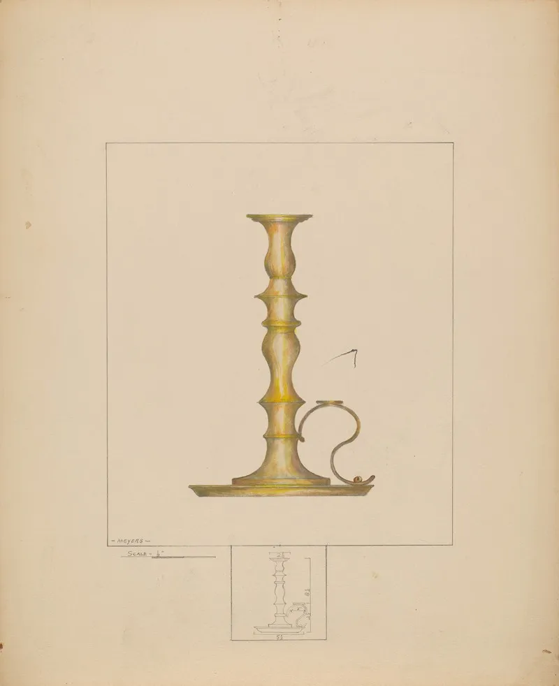 Candlestick 53 by Henry Meyers - Canvas Print