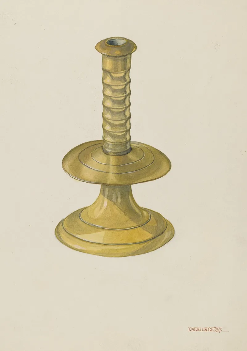 Candlestick 61 by Irene M. Burge - Canvas Print