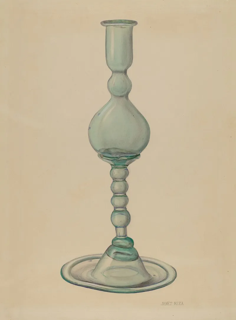 Candlestick 79 by Janet Riza - Canvas Print
