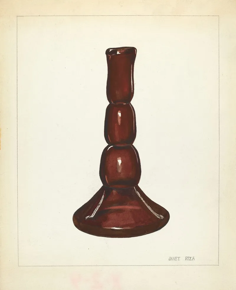 Candlestick 80 by Janet Riza - Canvas Print
