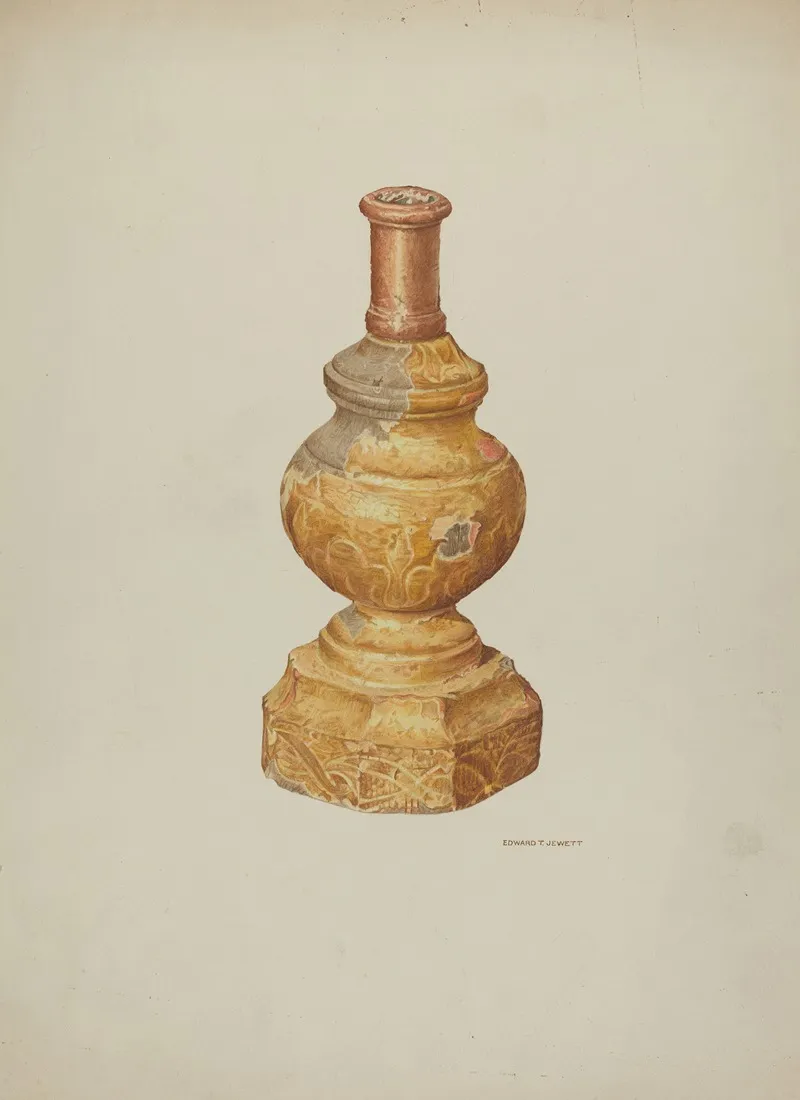 Candlestick Ecclesiastical 2 by Edward Jewett - Canvas Print