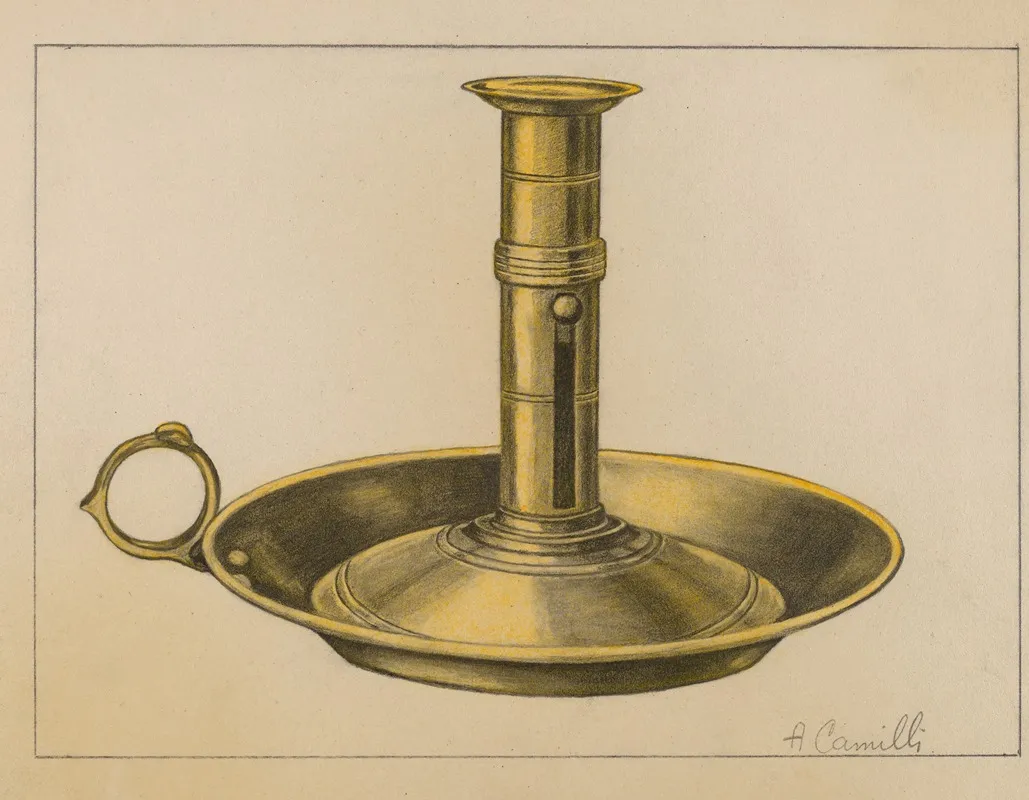 Candlestick by Albert Camilli - Canvas Print