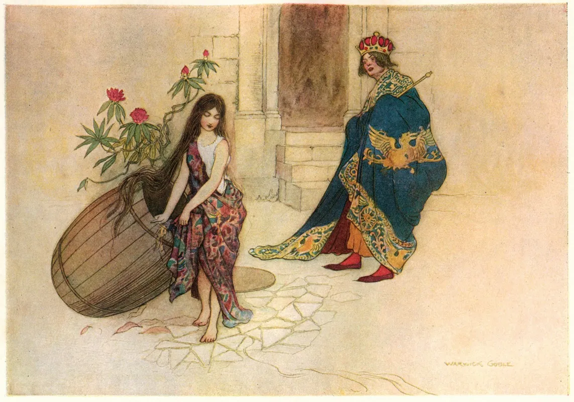 Cannetella Released From The Cask by Warwick Goble - Canvas Print