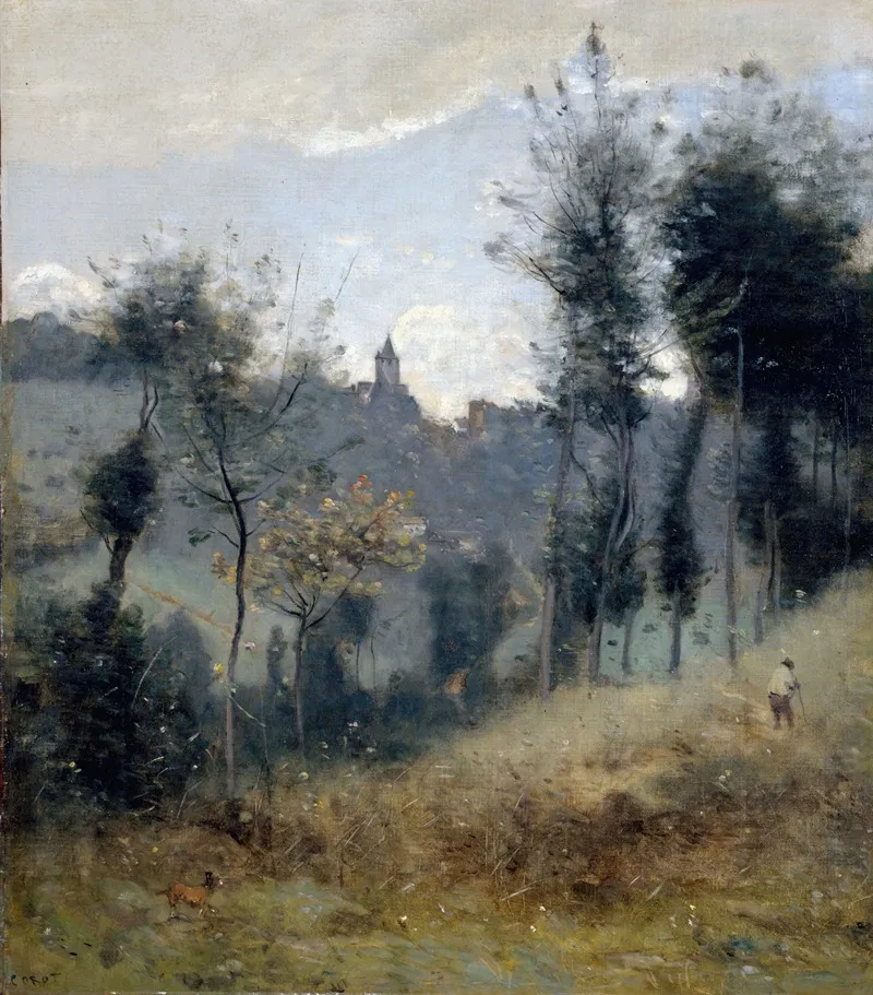 Canteleu by Jean-Baptiste-Camille Corot - Canvas Print