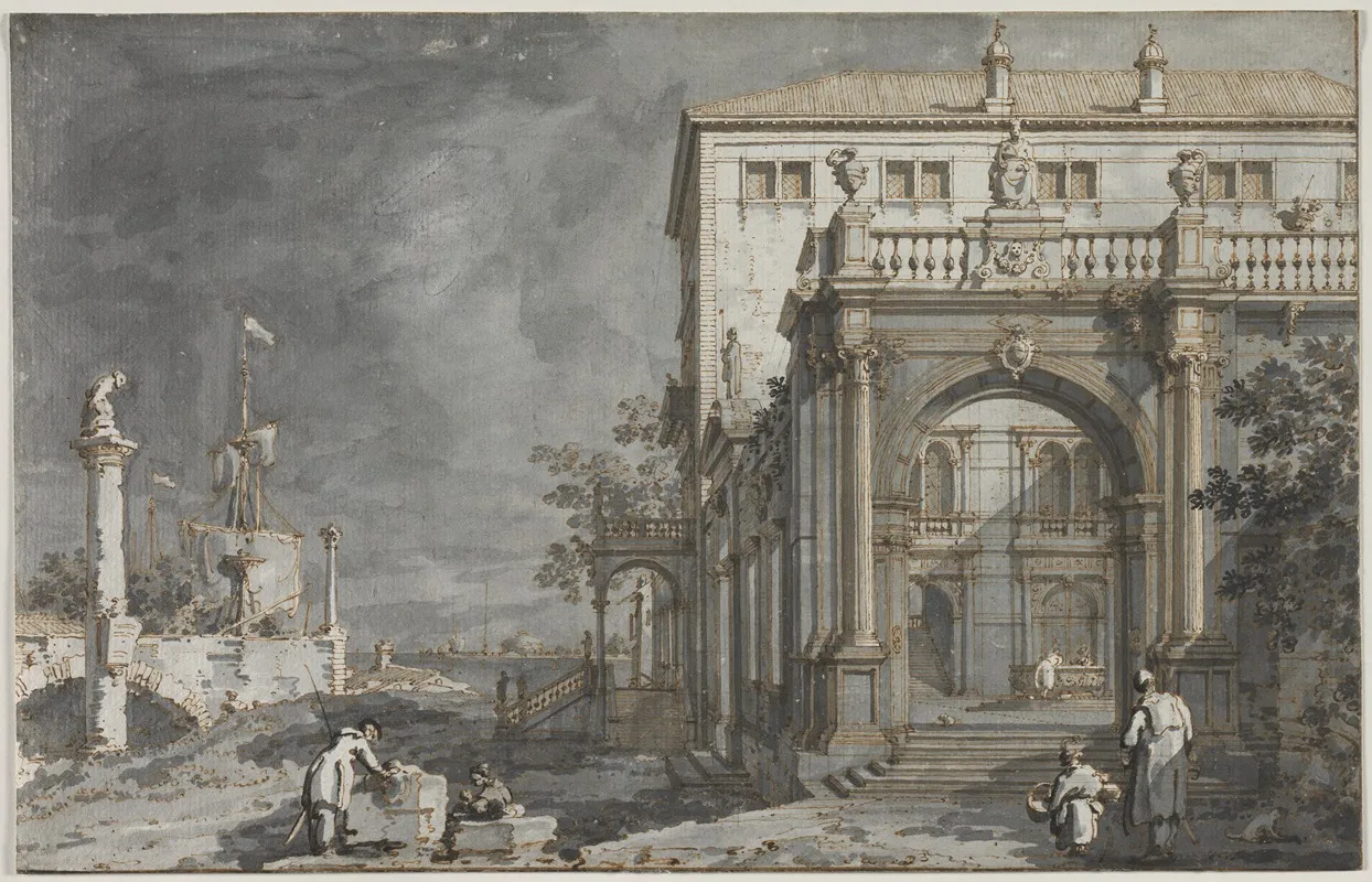 Capriccio A Palace With A Courtyard By The Lagoon
