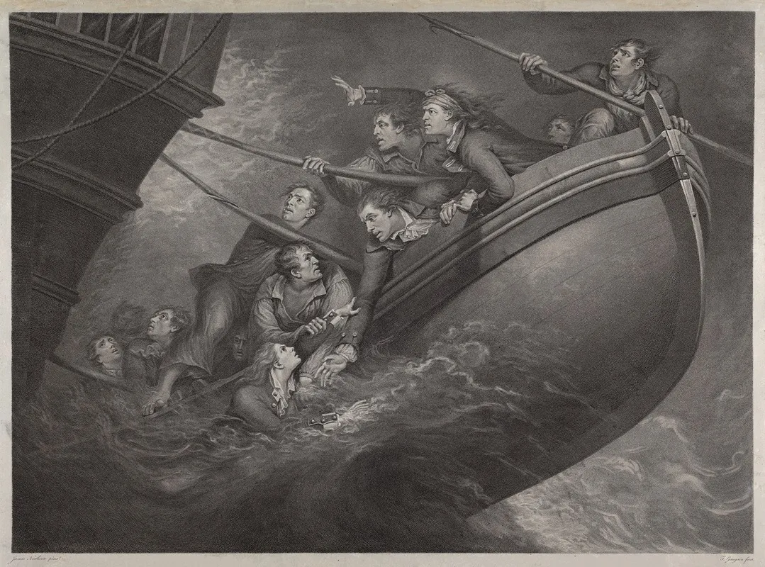 Capt Englefield With Eleven Of His Crew Saving Themselves In The Pinnace From The Wreck Of The Centaur Of 74 Guns Lost Sept 1782