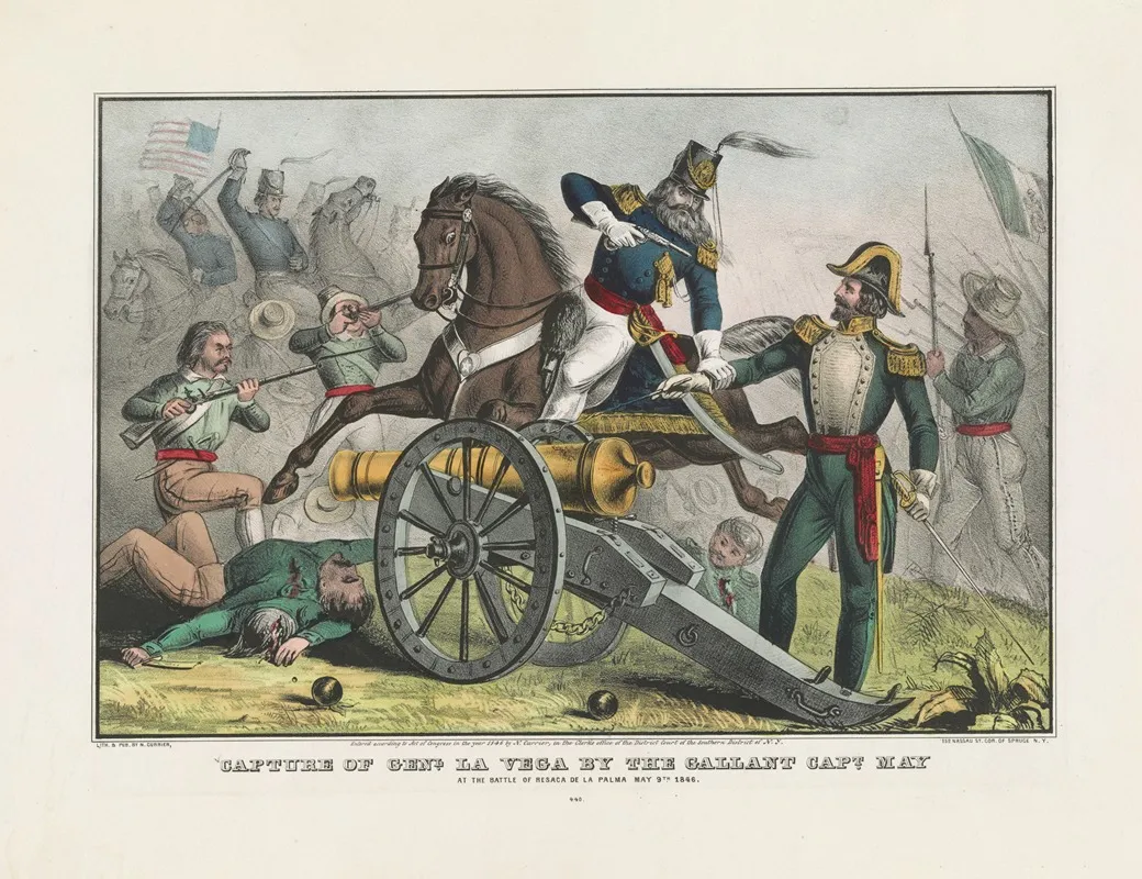 Capture Of Genl La Vega By The Gallant Capt May At The Battle Of Resaca De La Palma May 9th 1846