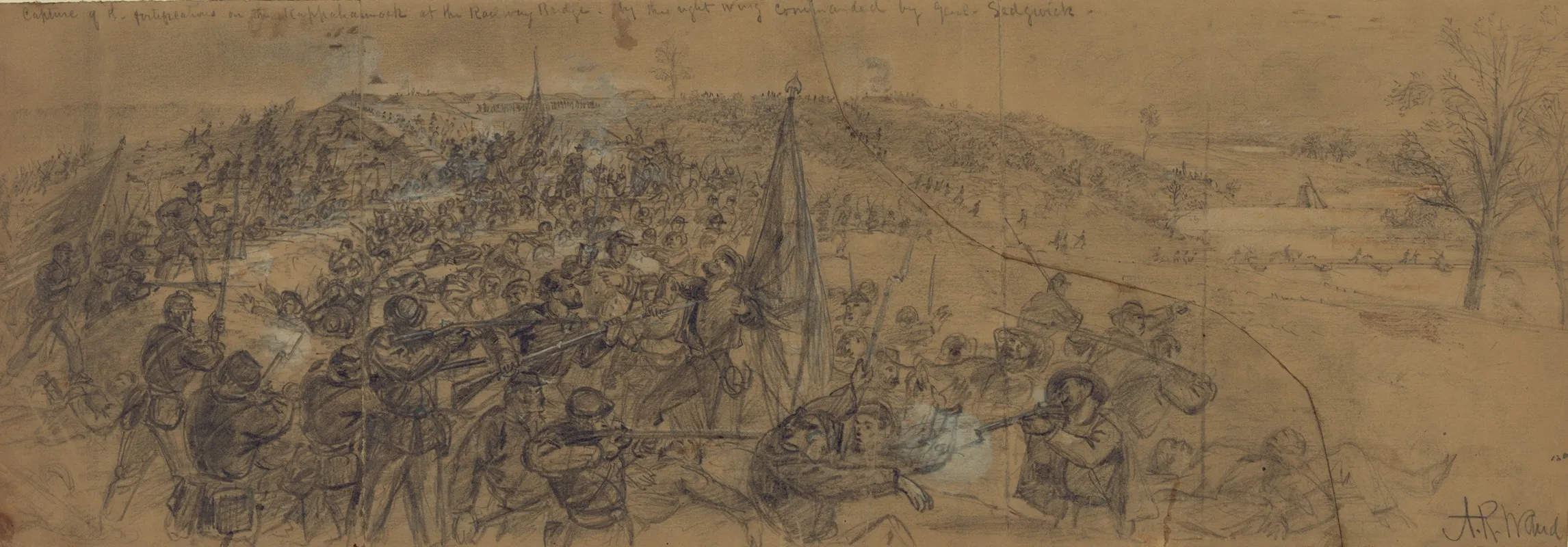 Capture Of The Fortifications On The Rappahannock At The Railway Bridge By The Right Wing Commanded By Genl Sedgwick