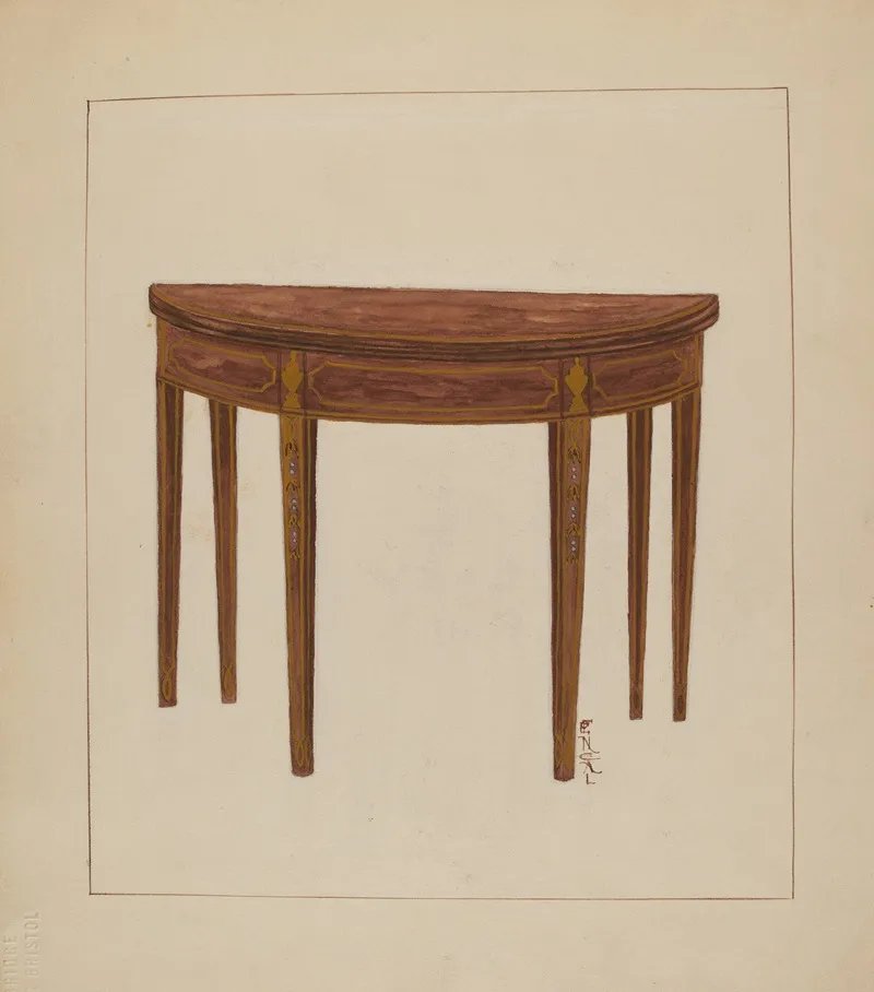 Card Table 12 by Florence Neal - Canvas Print