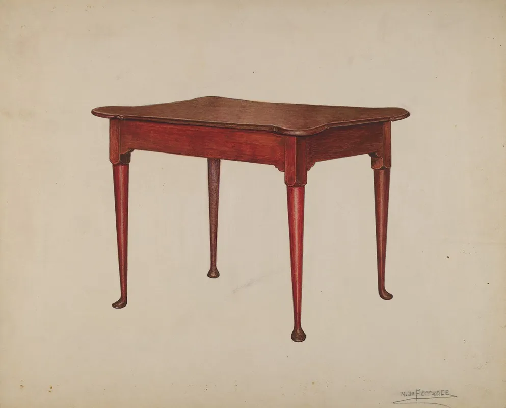 Card Table 28 by Mario De Ferrante - Canvas Print