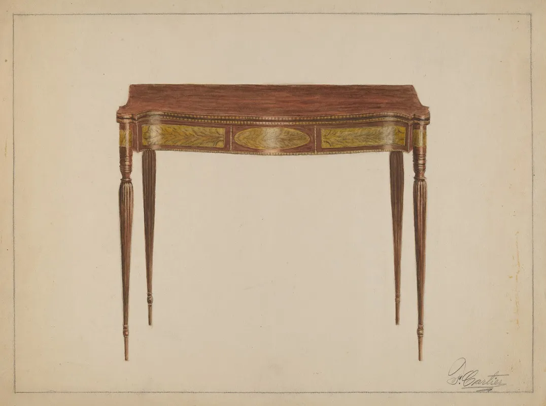 Card Table 7 by Ferdinand Cartier - Canvas Print