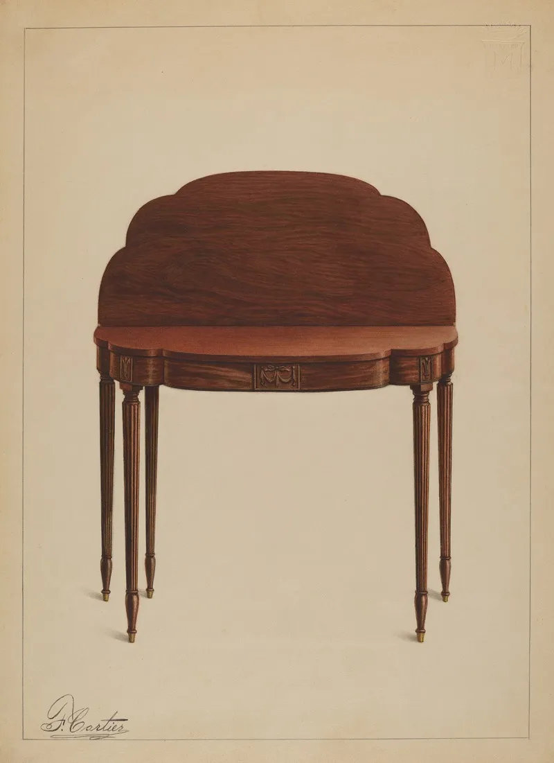 Card Table 8 by Ferdinand Cartier - Canvas Print