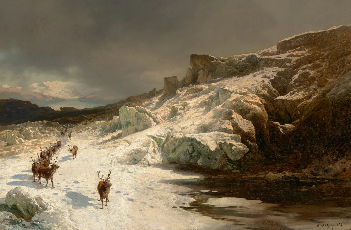 Caribou In The Mountains