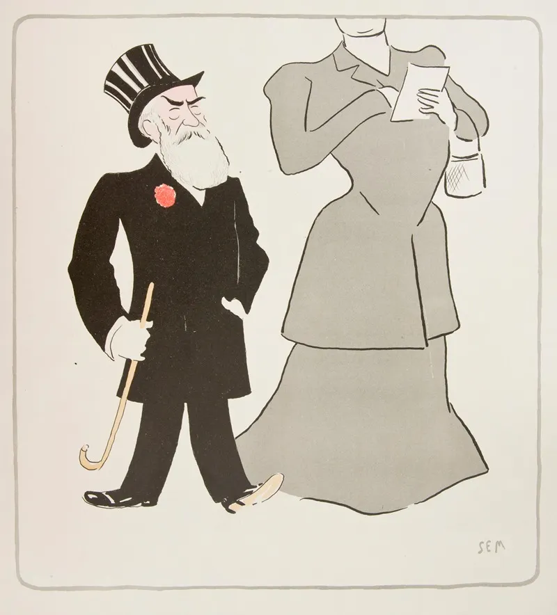 Caricature Of A Mismatched Couple