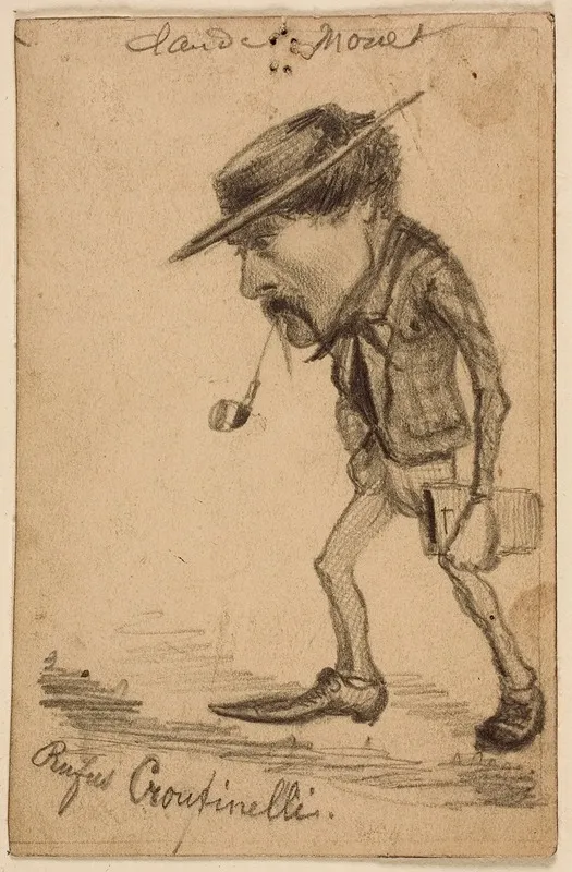 Caricature Of Henri Cassinelli Rufus Croutinelli by Claude Monet - Canvas Print