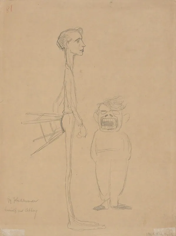 Caricature Of Himself And Of E A Abbey