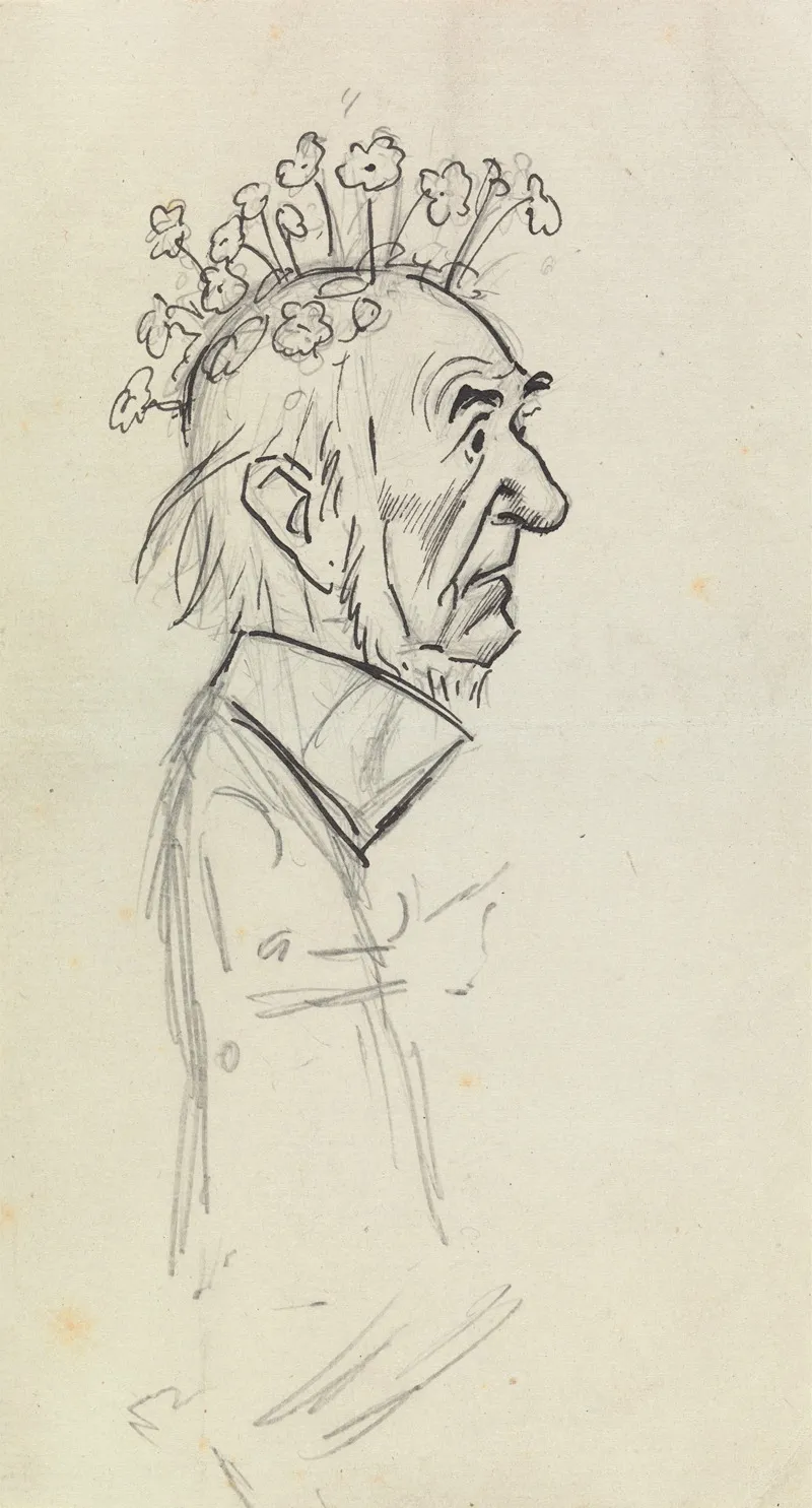 Caricature Portrait Of Gladstone by Philip William May - Canvas Print