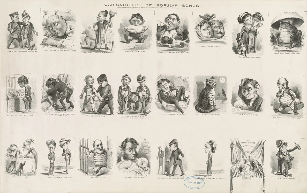 Caricatures Of Popular Songs