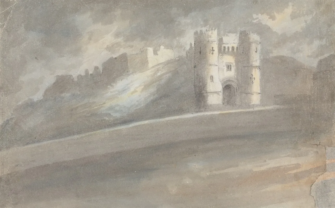 Carisbrooke Castle Isle Of Wight by John Malchair - Canvas Print