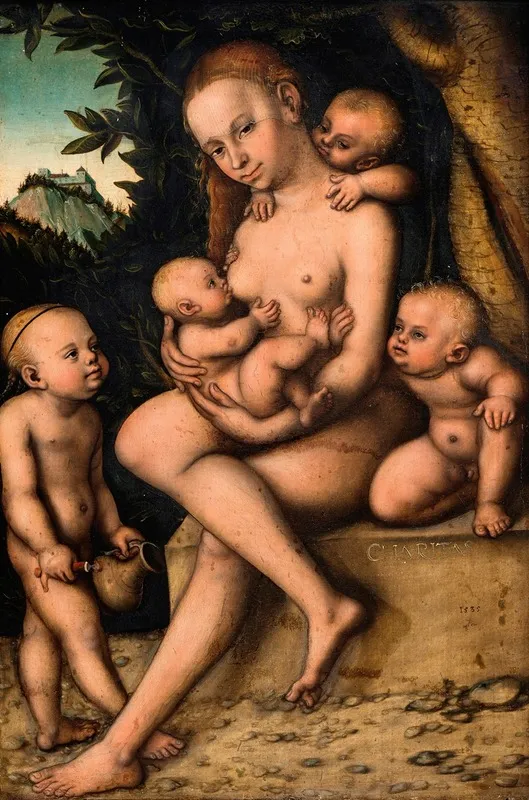 Caritas 6 by Lucas Cranach the Elder - Canvas Print