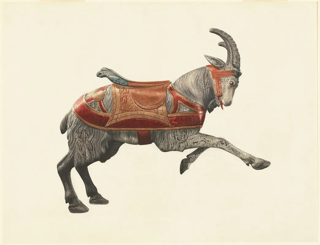 Carousel Goat by Donald Donovan - Canvas Print