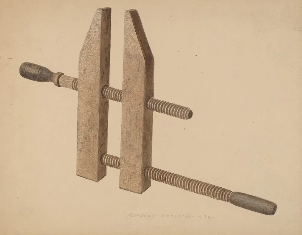 Carpenters Clamp by Alexander Anderson - Canvas Print