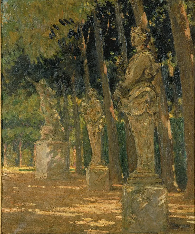 Carrefour At The End Of The Tapis Vert Versailles by James Carroll Beckwith - Canvas Print