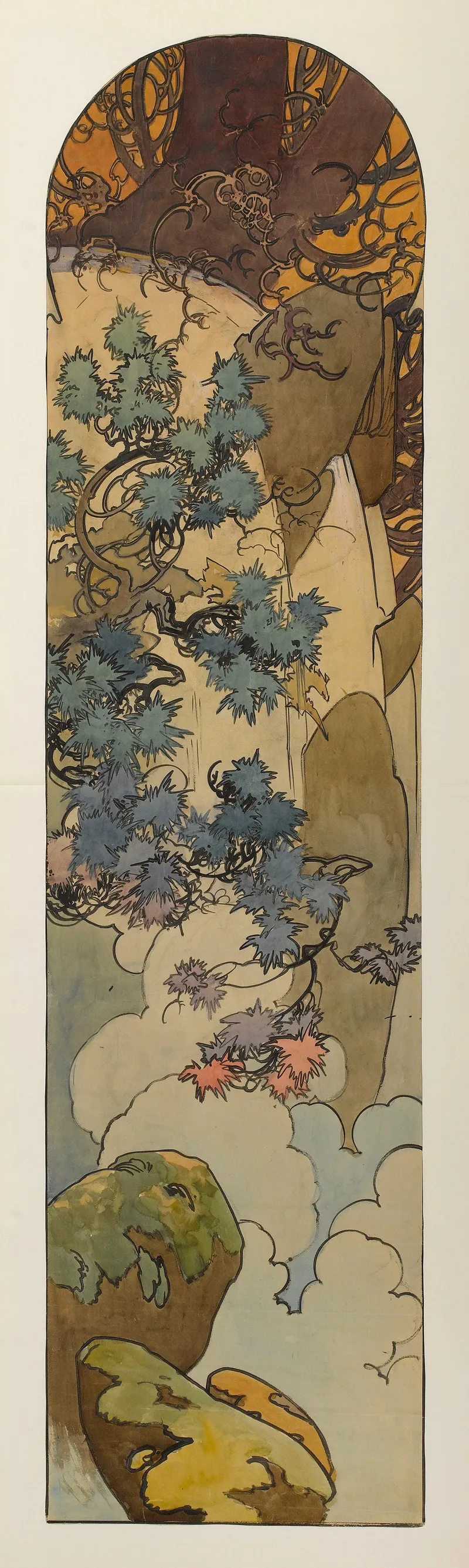 Carton De Vitrail Pour La Bijouterie Fouquet