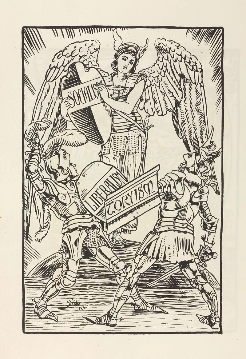 Cartoons For The Cause Pl 3 by Walter Crane - Canvas Print