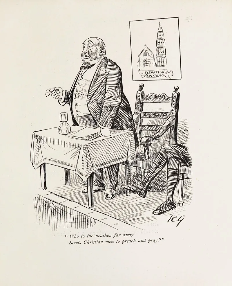 Cartoons In Rhyme And Line Pl 21 by Sir Wilfrid Lawson - Canvas Print