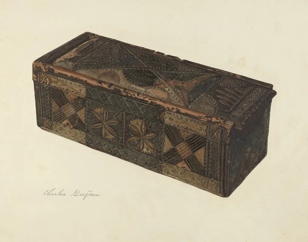 Carved Box by Charles Garjian - Canvas Print