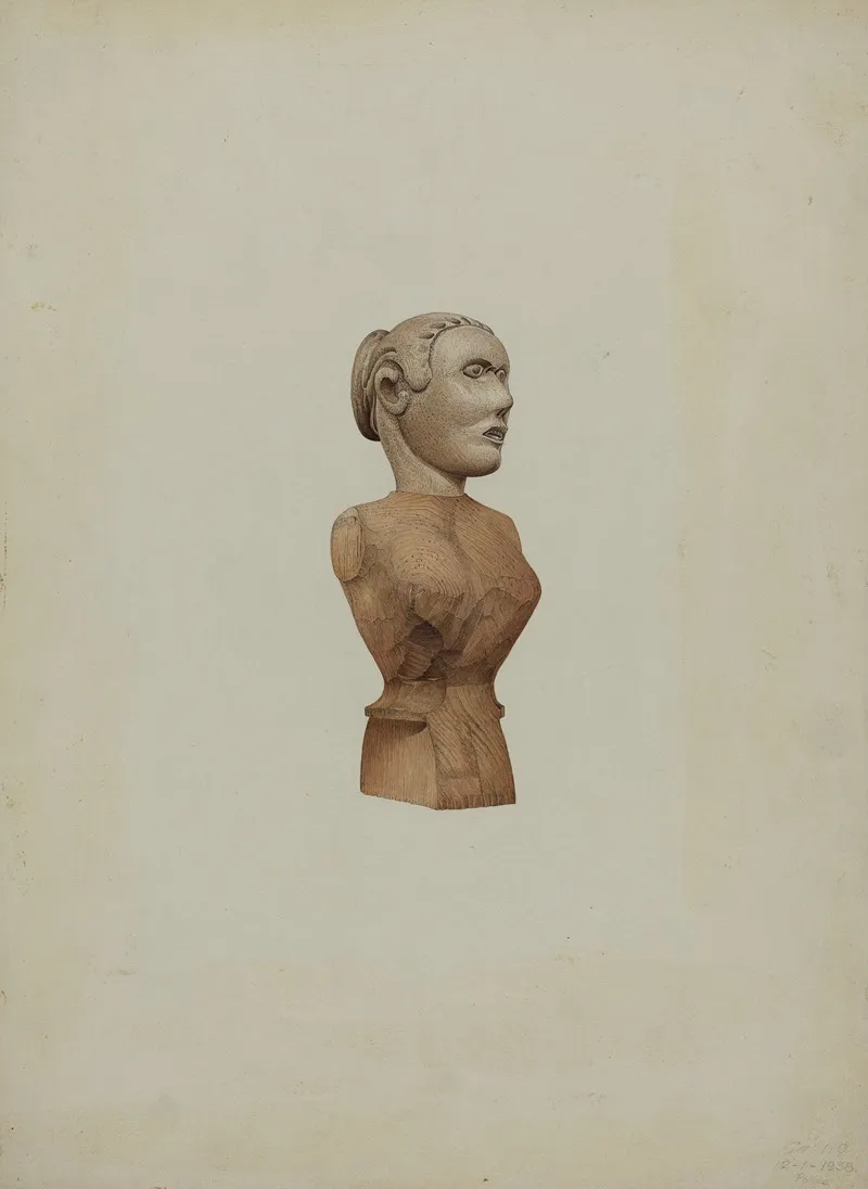 Carved Bust Doll