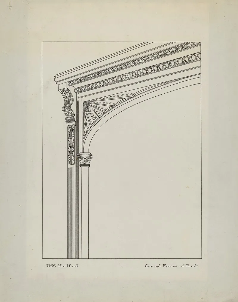 Carved Frame Of Bunk by Margaret Gordon - Canvas Print