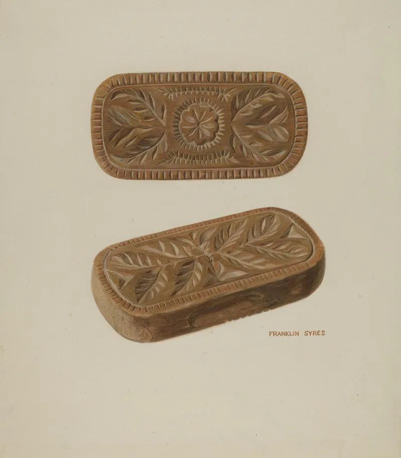 Carved Pinewood Mold by Franklyn Syres - Canvas Print