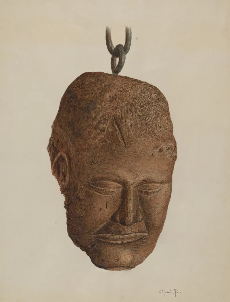 Carved Wooden Head
