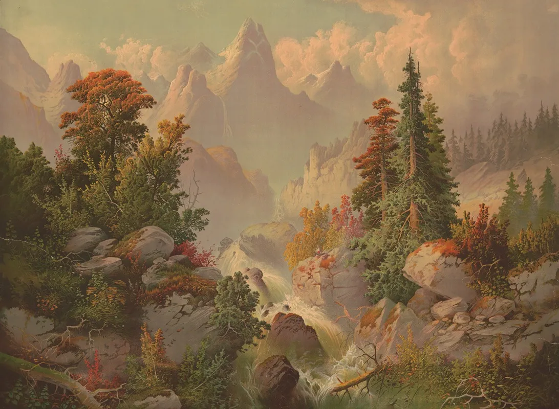 Cascade In The Rocky Mountains