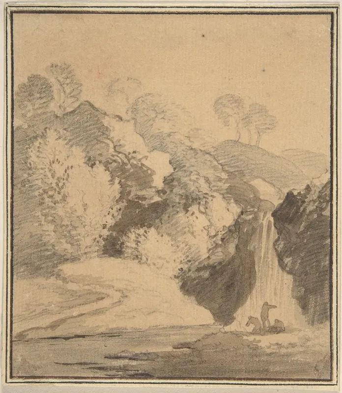 Cascade by Johann Georg Wagner - Canvas Print