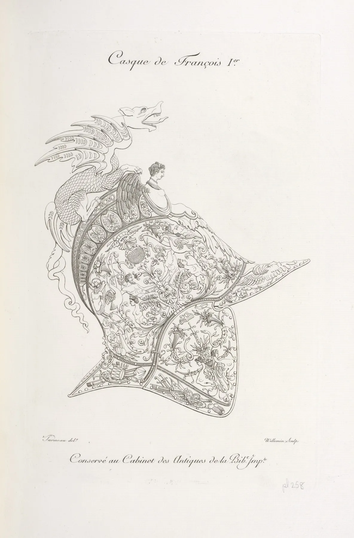 Casque De Francois Ier by Nicolas Xavier Willemin - Canvas Print