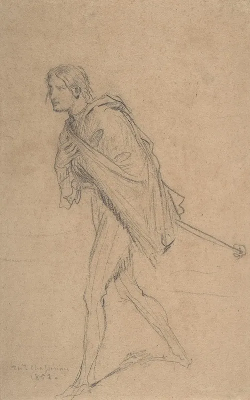 Cassio Bowing by Théodore Chassériau - Canvas Print