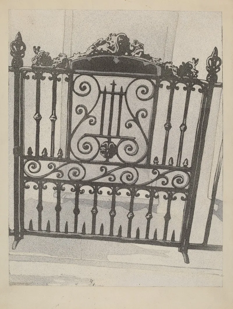 Cast And Wrought Iron Gate by Arelia Arbo - Canvas Print