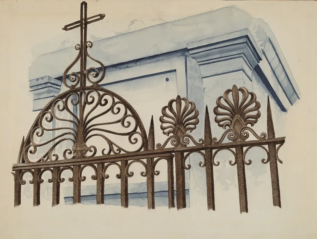 Cast And Wrought Iron Ornament by Ray Price - Canvas Print