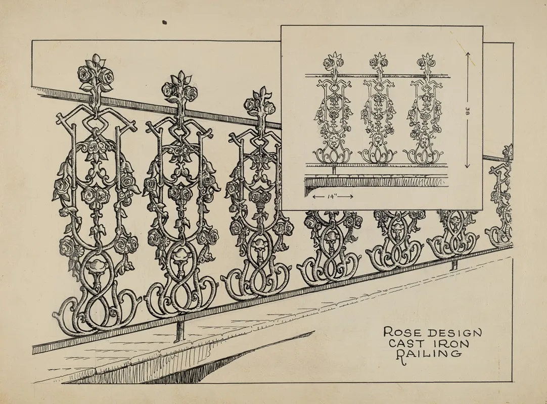 Cast Iron Balcony 3 by Thomas Byrne - Canvas Print