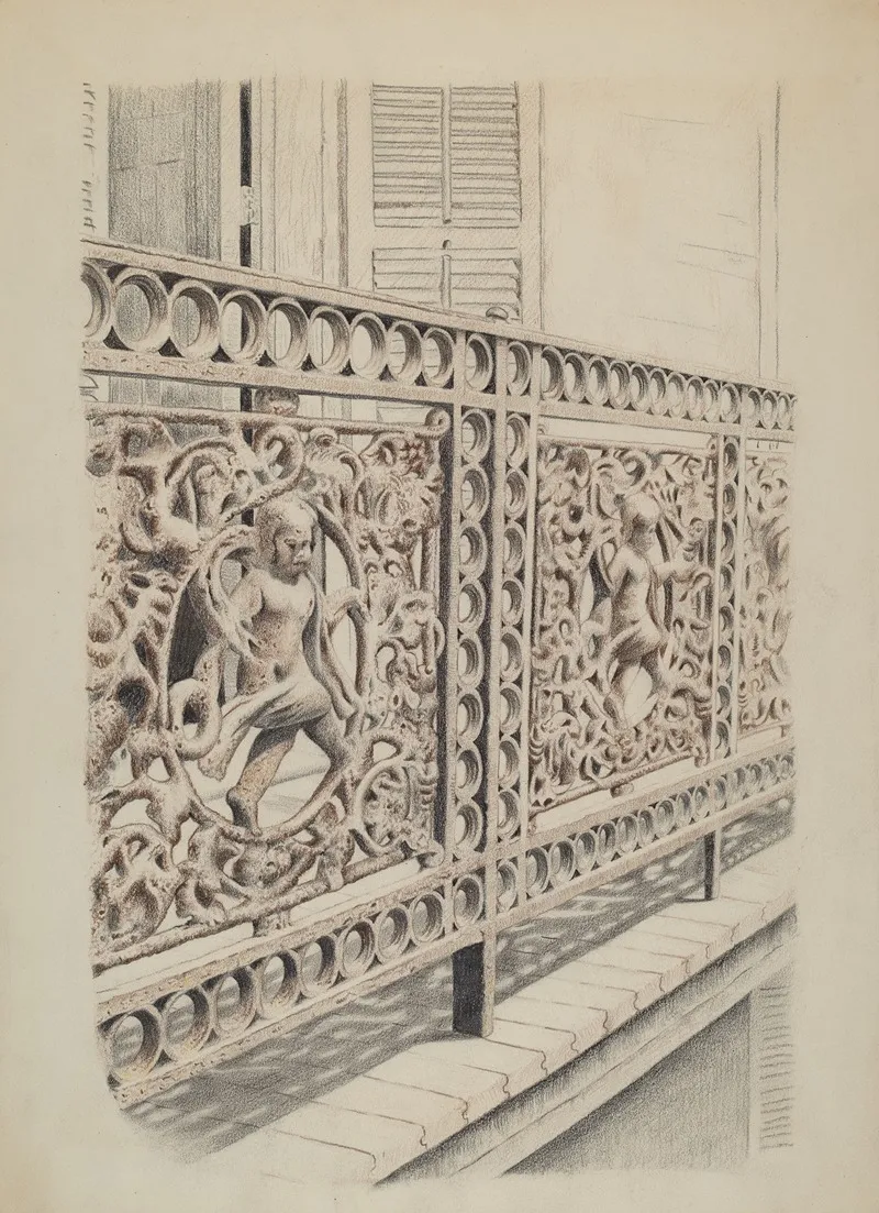 Cast Iron Balcony Rail 14